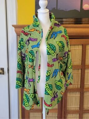 Nickelodeon Green Turtle Print Kids Robe